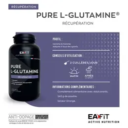 Eafit Pure L-Glutamine Goût Orange 243g