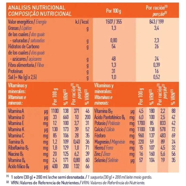 Meritene Kracht en Vitaliteit Cafeïnevrije koffie 30 Enveloppen x 30gr