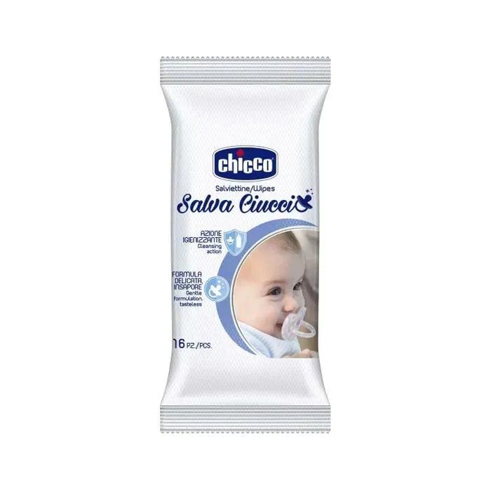 Chicco Salviettine Salva Ciuccio Monouso 16 Pezzi