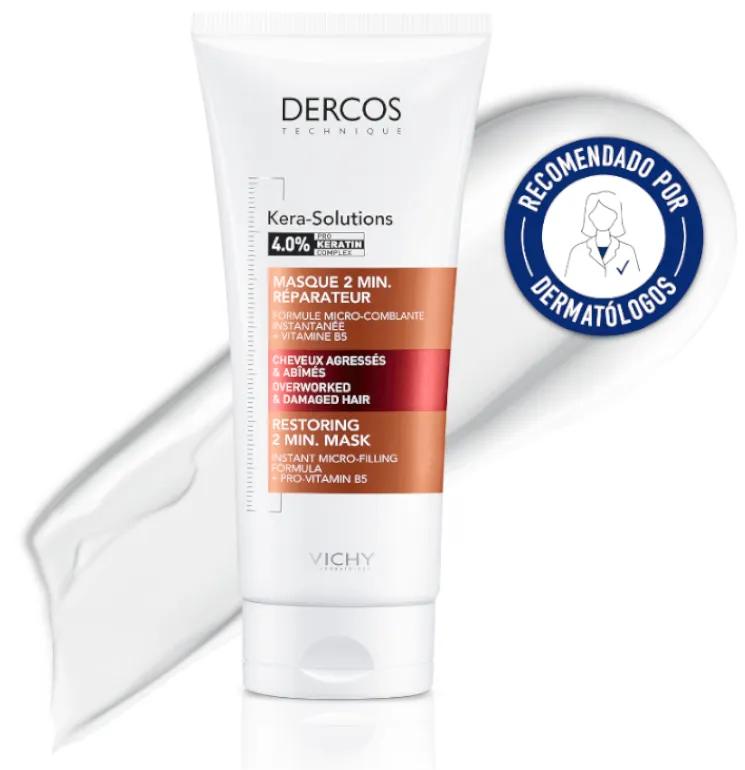 Vichy Dercos Kera Solutions Masque Réparateur 2 Minutes 200 ml