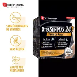 Forté Pharma Xtraslim Max 24 Brûleur de graisses Jour Nuit 60 comprimés Minceur