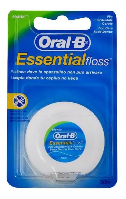 Oral B Fio Essential Floss Com Cera Menta 50m