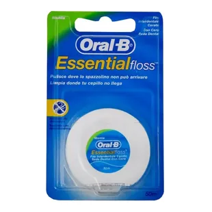 Oral-B Fio Dental Essencial de Seda com Cera de Menta 50 m