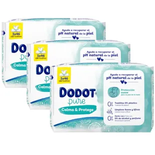 Toalhitas Húmidas Dodot Pure Soothe &amp; Protect Aloé Vera 9 x 46 unidades