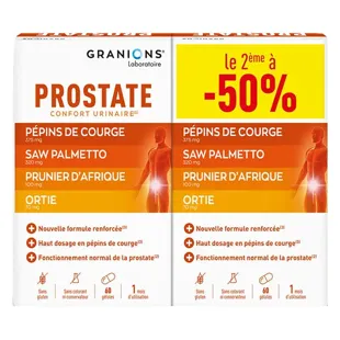 Granions Prostata Integratore Alimentare Lotto di 2 x 40 capsule