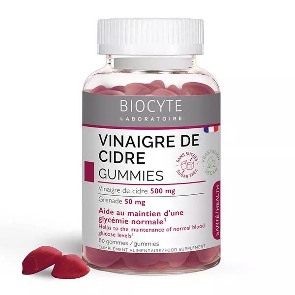 Biocyte Gummies Vinagre de Cidra de Pomme Digestion, Taux de Sucre 60 gomitas