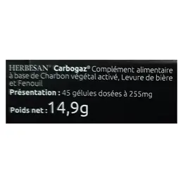 Herbesan Carbogaz 45 gélules