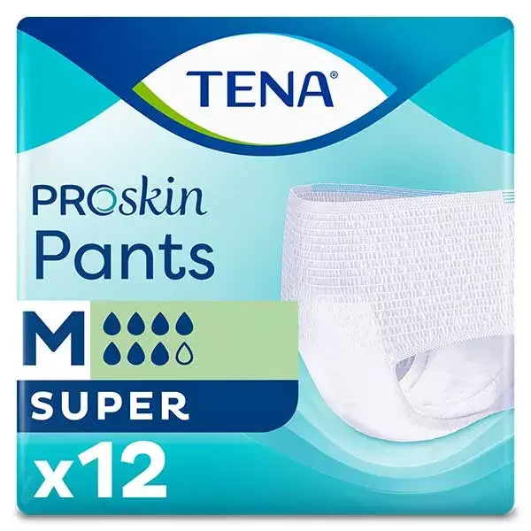 TENA Proskin Pants Sous-Vêtement Absorbant Super Taille M 12 unités