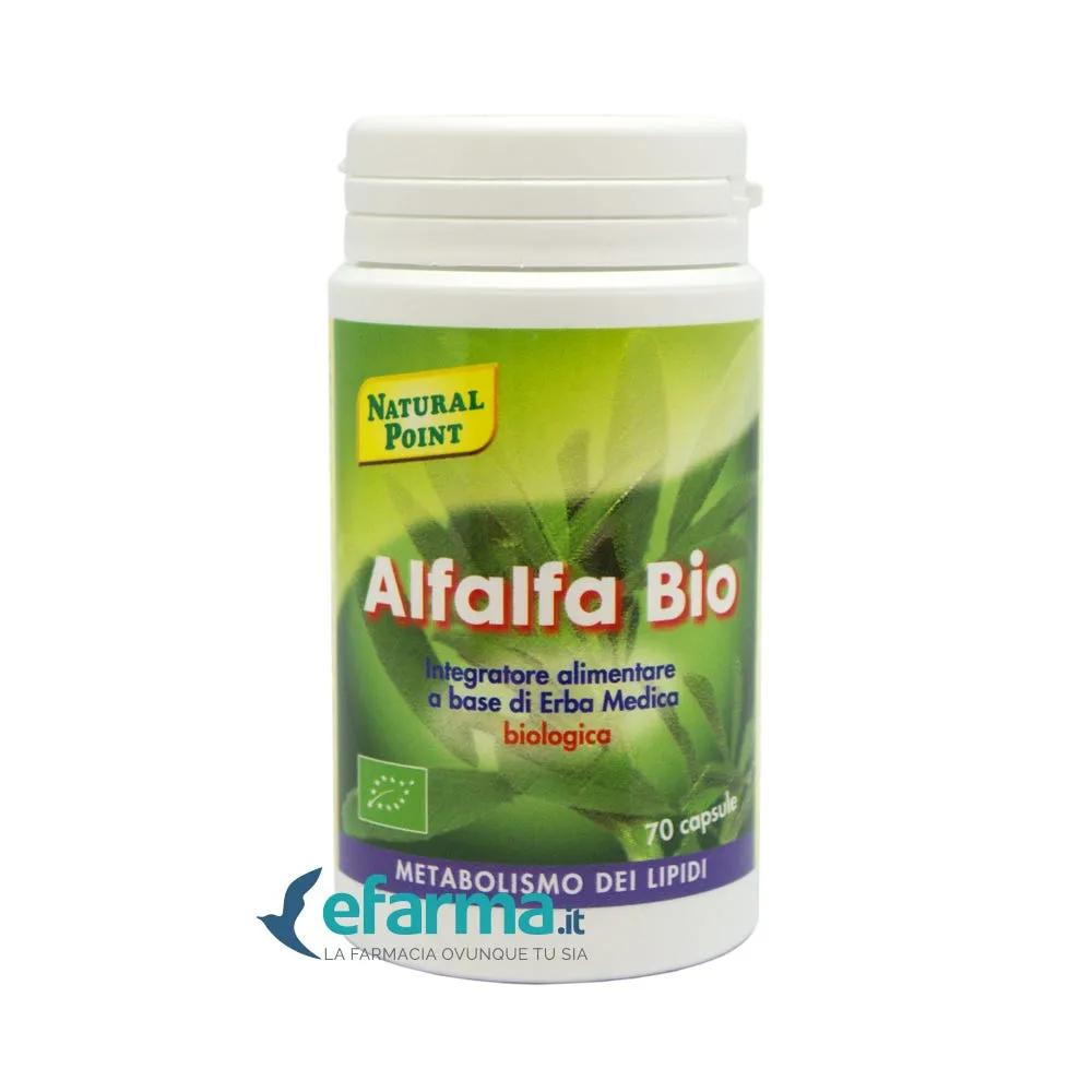 Natural Point Alfalfa Bio Integratore Metabolismo dei Lipidi 70 Capsule