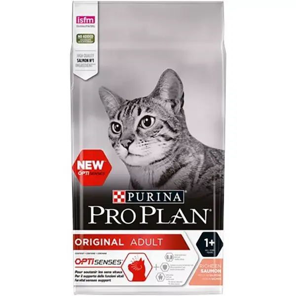 Purina Proplan Original OptiSenses Adult Cat Salmon Croquettes 1.5kg