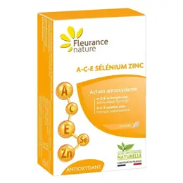 Fleurance Nature - Tonus et vitalité - A-C- E Sélénium Zinc - 30 comprimés