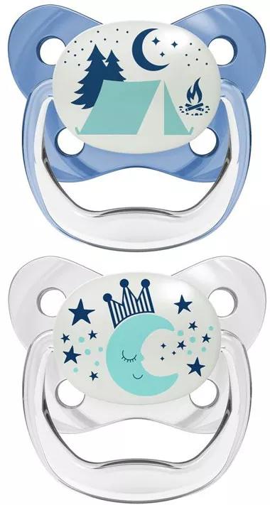Dr Browns Nachtfopspeen 12m + 2st Blauw