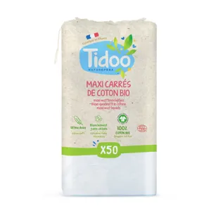 Tidoo Maxi-Quadrati di Cotone Bio 50 cotone