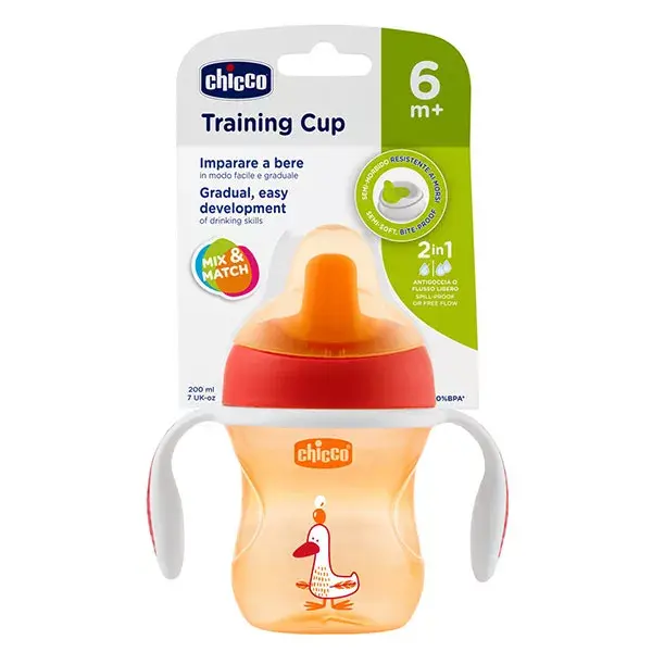 Chicco Mealtime Training Cup with Spout +6m Orange