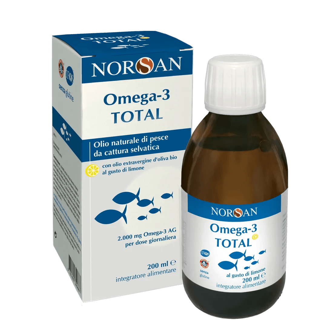 Norsan Omega 3 Total Integratore Olio di Pesce Gusto Limone 200ml