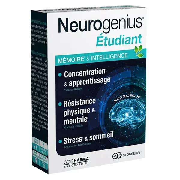 3C Pharma Neurogenius Étudiant 30 comprimés