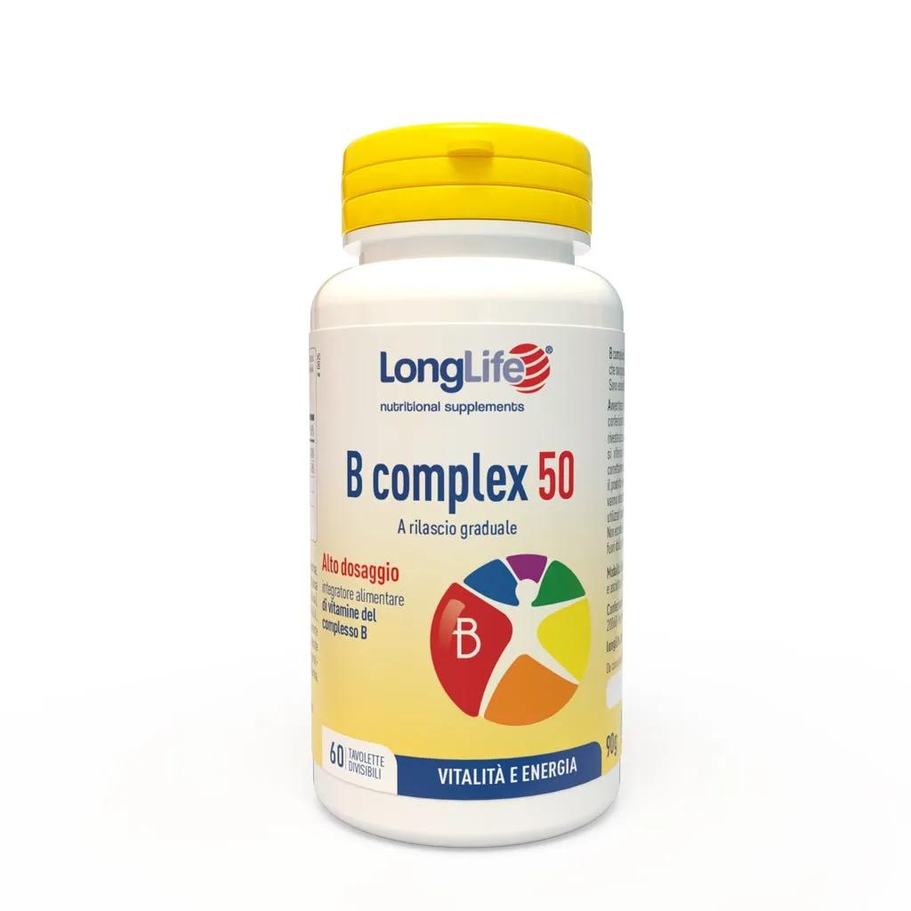 Longlife B Complex 50 T/R Integratore Vitaminico 60 Tavolette