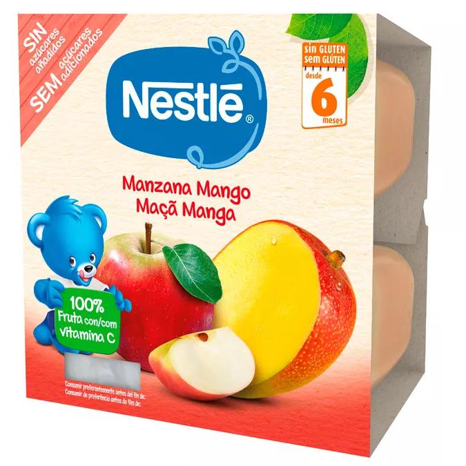 Nesté Puré Tarrina Manzana y Mango +6m 4x100 gr