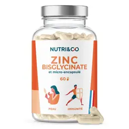 Nutri&Co Zinc Bisglycinate & Sélénium Immunité et Fertilité 60 gélules Vegan