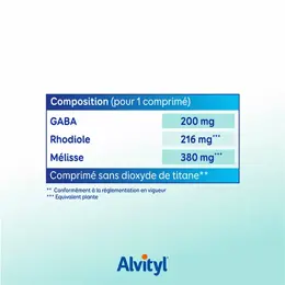 Alvityl Phytostress GABA Rhodiole Mélisse dès 12 ans 28 comprimés