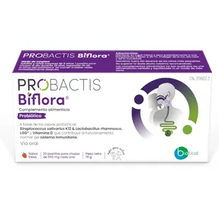 Probactis Biflora Sabor Morango 20 Pastilhas