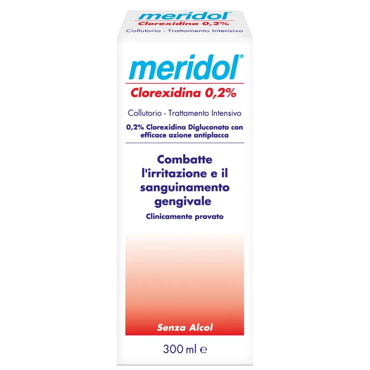 Meridol Collutorio Trattamento Gengive Infiammate Clorexidina 0,2% 300 ml