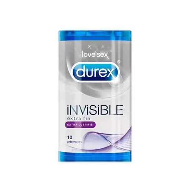 Preservativos Durex Extra Invisible fin Lubrifie Extra x 10