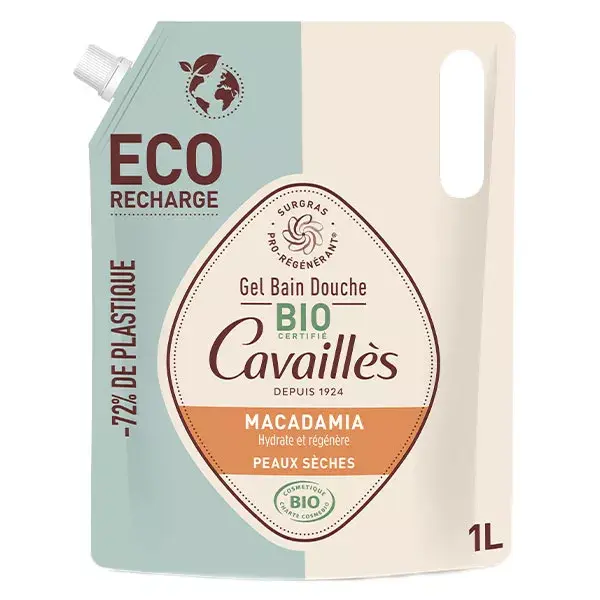 Rogé Cavaillès Surgras Macadamia Eco-Refill Bath Shower Gel Organic 1L