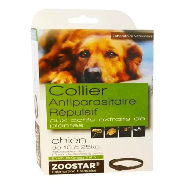 Zoostar Collar Antiparasitario Repelente para Perros de 10 a 25kg 1 unidad