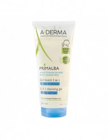 A-Derma Primalba Gel Detergente 2 in 1 Capelli e Corpo dei Bambini 200 ml