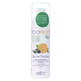 Toofruit Bambino Viso Bruma Fresca Acqua Detergente Orange Mirtillo Bio 100ml