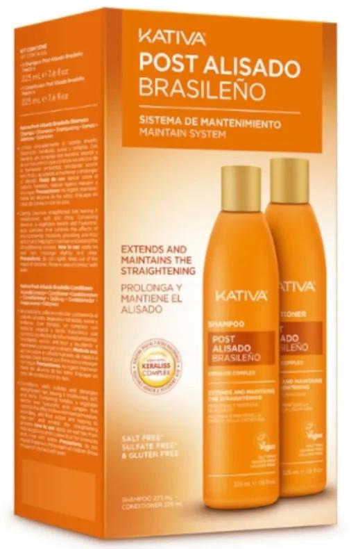 Kativa Post Straightening Shampoo 225 ml + Conditioner 225 ml