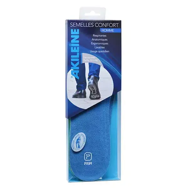 Akileine Comfort Soles Man Size 40 to 46 (7 - 11 UK sizes) Box of 1 Pair