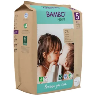 Bambo Nature Diapers T5 (12-18 Kg) 22 units