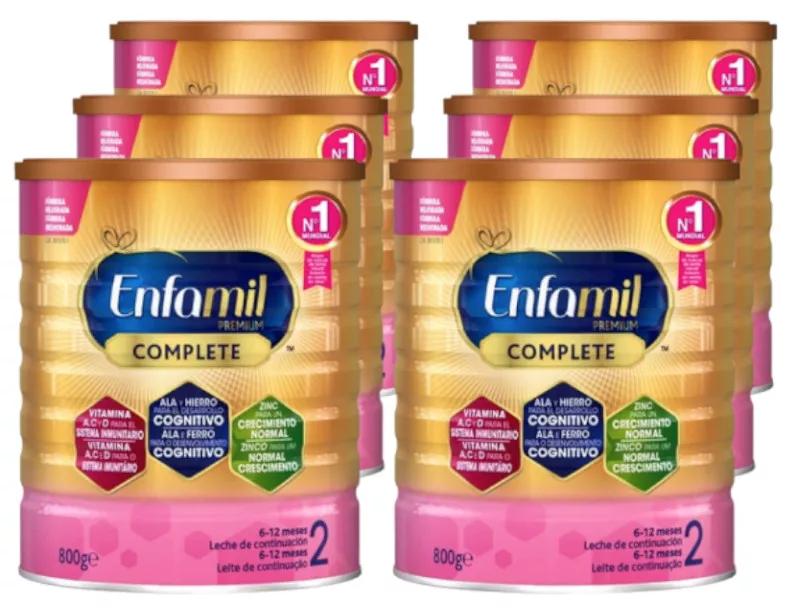 Enfamil 2 Premium Complete Leite de Continuação 6x800 gr