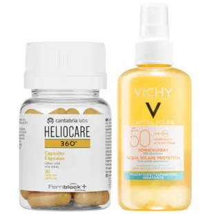Heliocare 360 30 Capsules + Vichy Capital Soleil Moisturizing Water SPF 50 200 ml