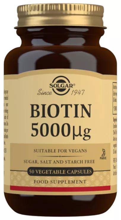 Solgar Biotina 5000 mcg 100 Cápsulas