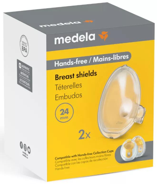 Medela Embudo Extractor de Leche Hands-free 24 mm 2 uds