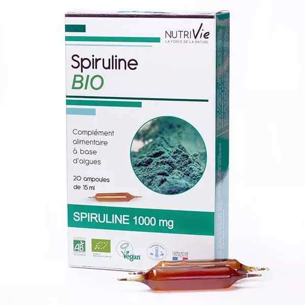 Nutrivie Spirulina Organic 20 phials of 15ml