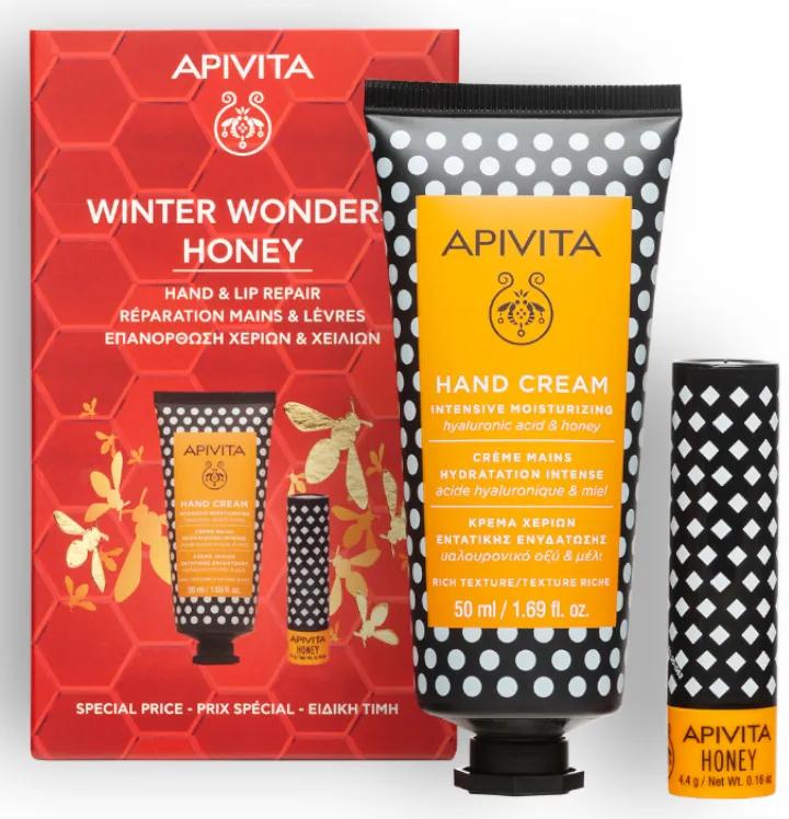 Apivita Crème Mains Miel 50 ml + Baume à Lèvres