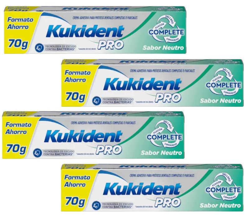 Kukident Complete Neutre 4x70 gr PACK ÉCONOMIQUE