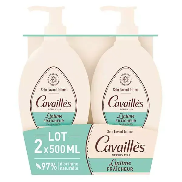 Rogé Cavailles Natural Intimate Cleansing Care Freshness 2x500ml
