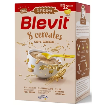Blevit Superfibra Papilla 8 Cereales con Cacao +12m 500 gr