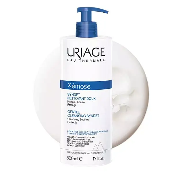 Uriage Xémose Syndet Nettoyant Doux Apaisant Peaux Sèches Atopiques 500ml