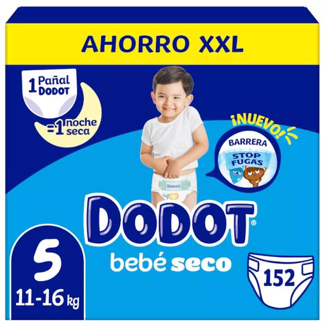 Dodot Pañales Bebé Seco Box XXL T5 (11-16 Kg) 152 uds