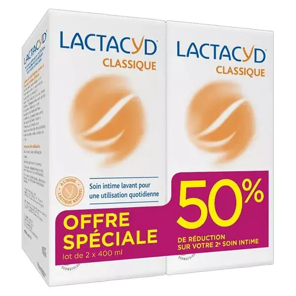 Lactacyd demandado de cuidado lavado por lotes diarios de 2 x 400ml