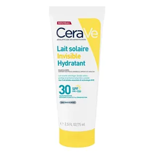 CeraVe Suncare Lozione solare idratante invisibile SPF 30 ad alta protezione per viso e corpo 75 ml