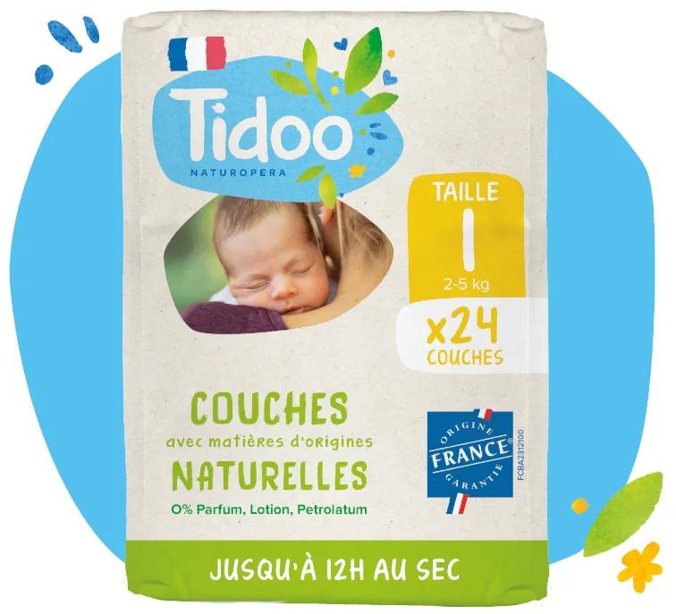 Couches Tidoo Nature Taille 1/XS 2-5kg 26 Unités