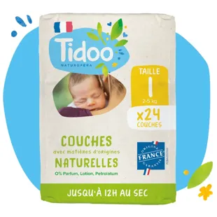 Tidoo Nature Diapers Size 1/XS 2-5kg 26 Units