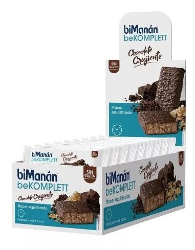 BiManán BeKomplett Crunchy Chocoladerepen 24 stuks